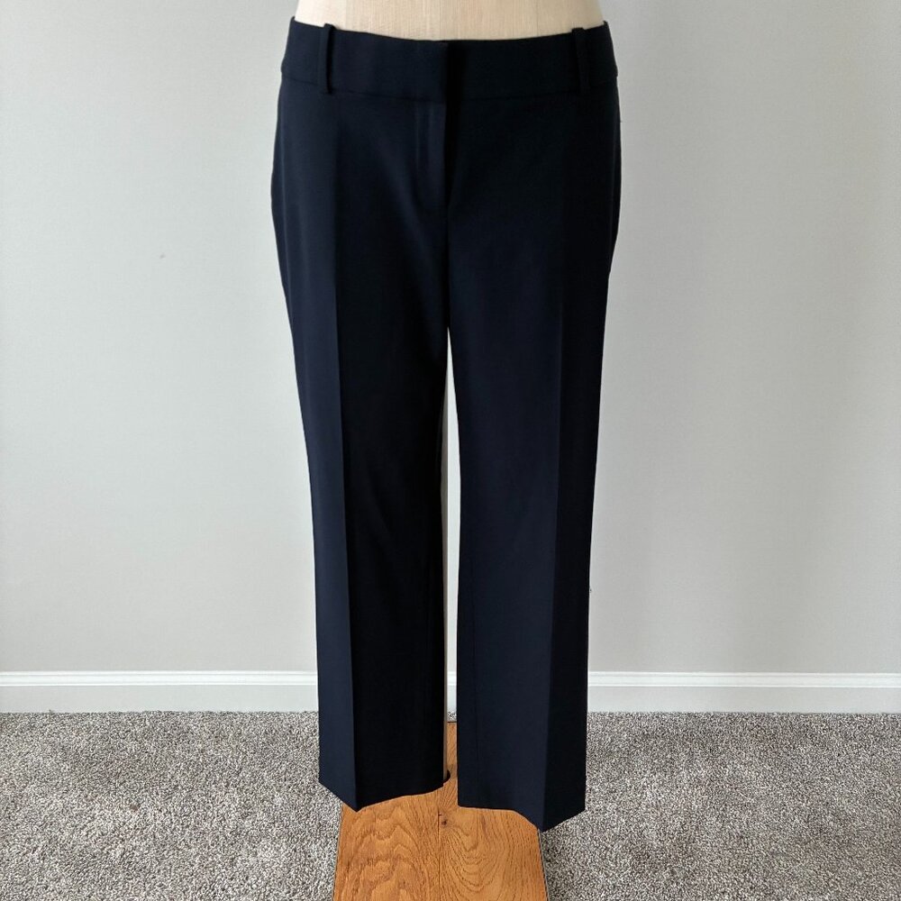 NWT Ann Taylor The Straight Mid Rise Navy Trouser Pants